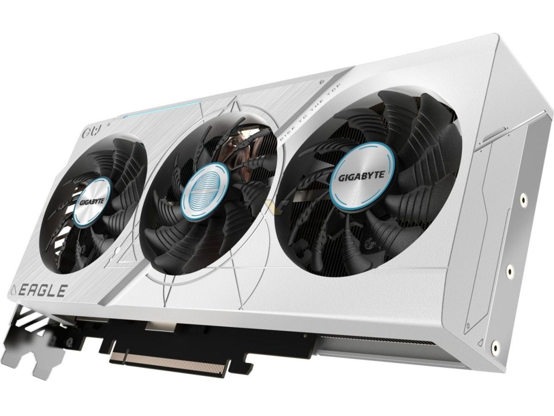کارت گرافیک سری rtx 40 گیگابایت به رنگ سفید با سه فن