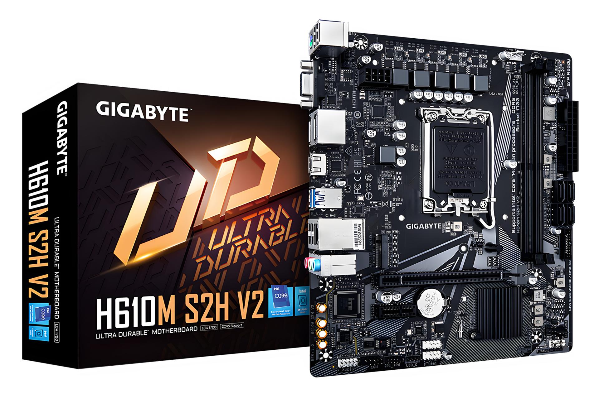 مادربرد گیگابایت GIGABYTE H610M S2H V2 (rev. 1.0) به همراه جعبه