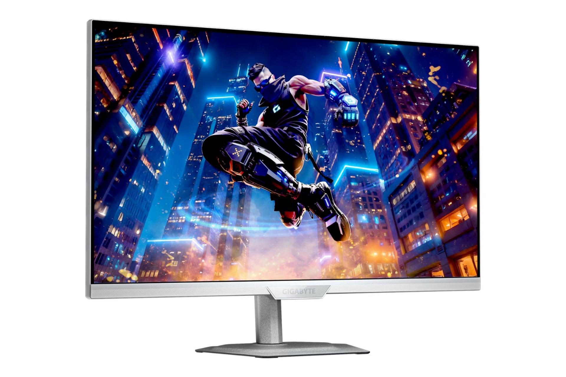 مانیتور گیگابایت GIGABYTE M27Q2 QD ICE نمای جلو و چپ