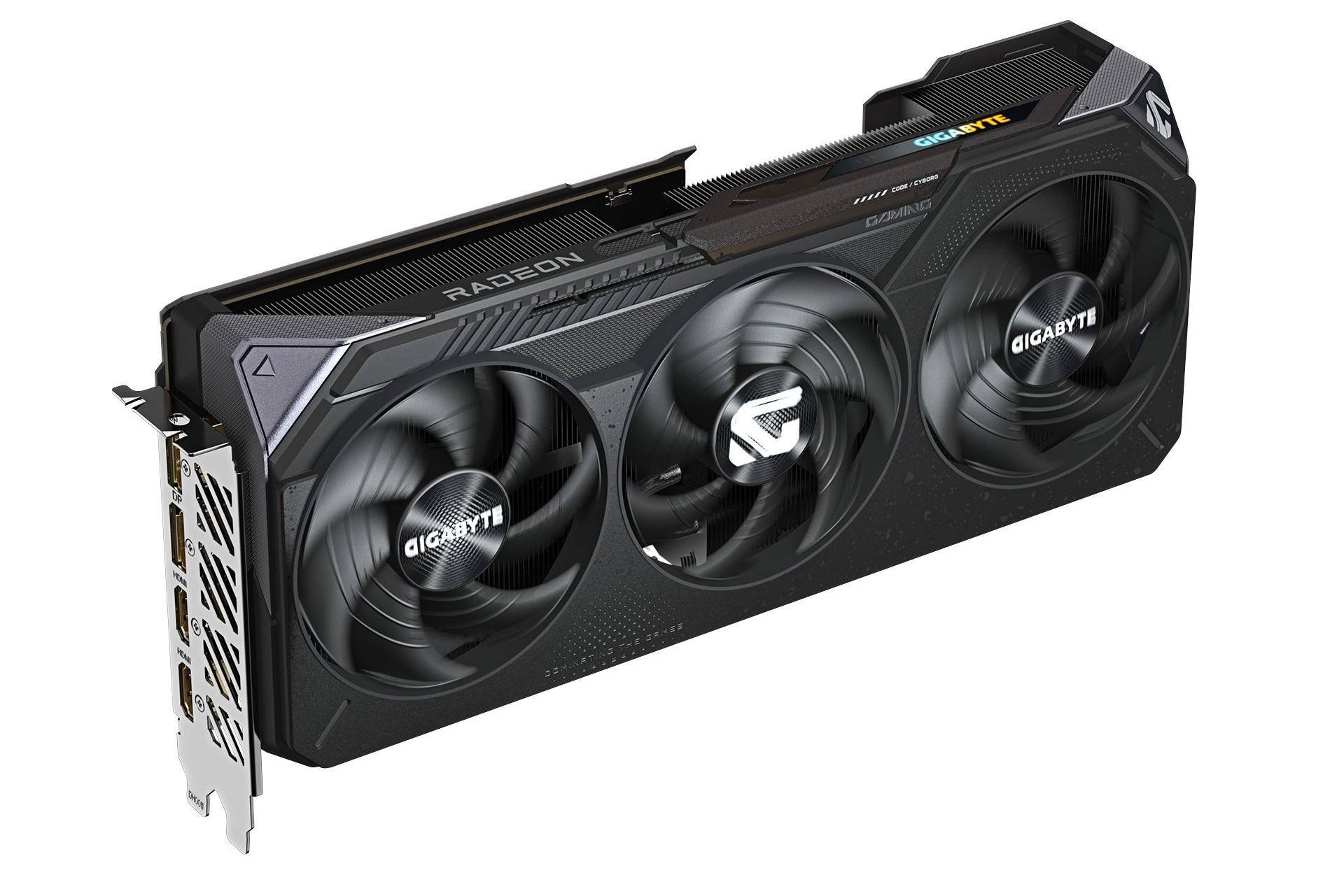 کارت گرافیک amd radeon rx 9070 xt gaming oc گیگابایت از کنار