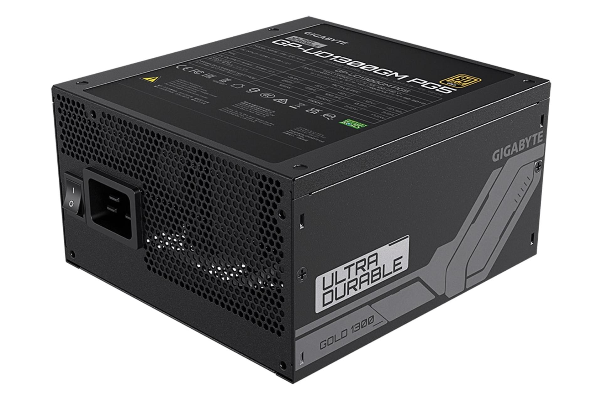 پشت پاور کامپیوتر گیگابایت GIGABYTE UD1300GM PG5 1300W