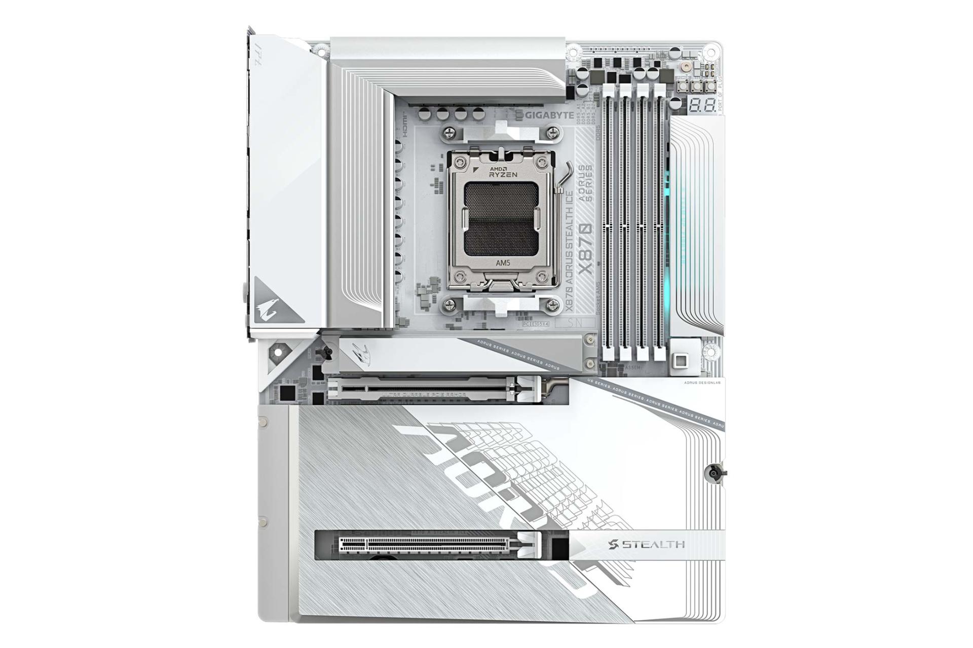 مادربرد گیگابایت X870 AORUS STEALTH ICE