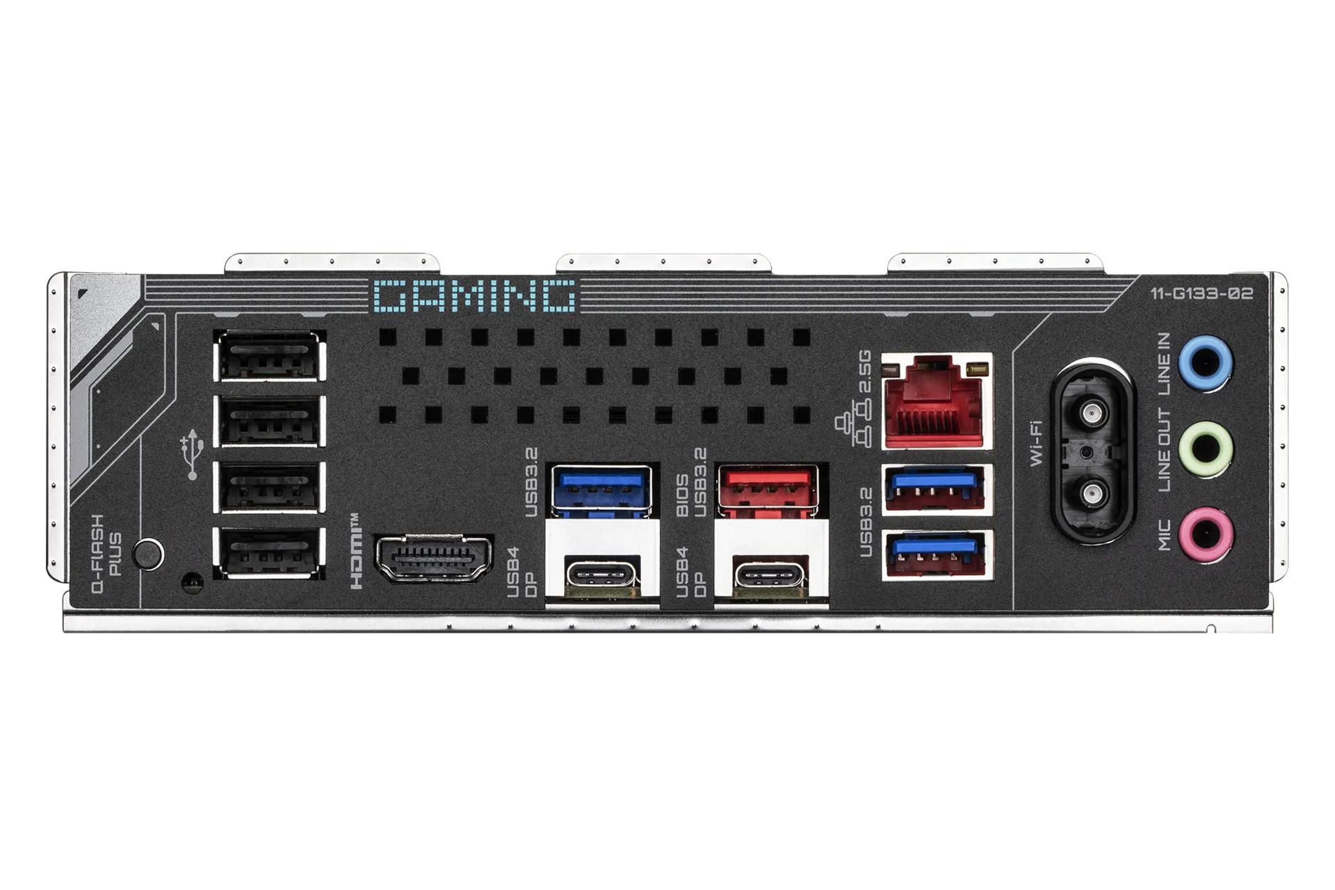 درگاه های مادربرد گیگابایت GIGABYTE X870 GAMING X WIFI7