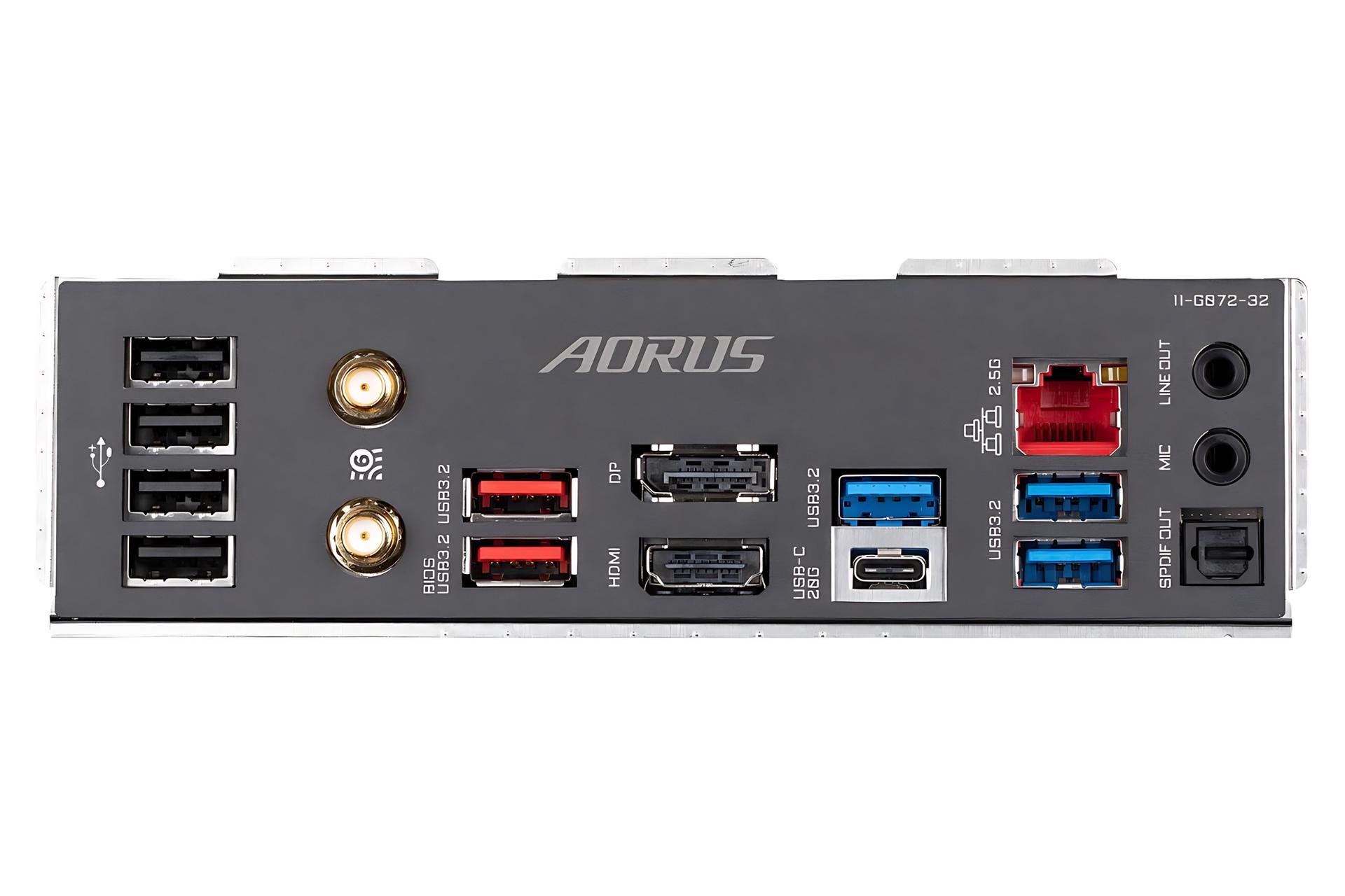 درگاه های مادربرد گیگابایت GIGABYTE Z790 AORUS ELITE AX (rev. 1.0)