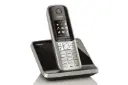 نمای نیمرخ تلفن گیگاست S810 با نمایش لبه سمت چپ پایه اصلی و گوشی بی سیم