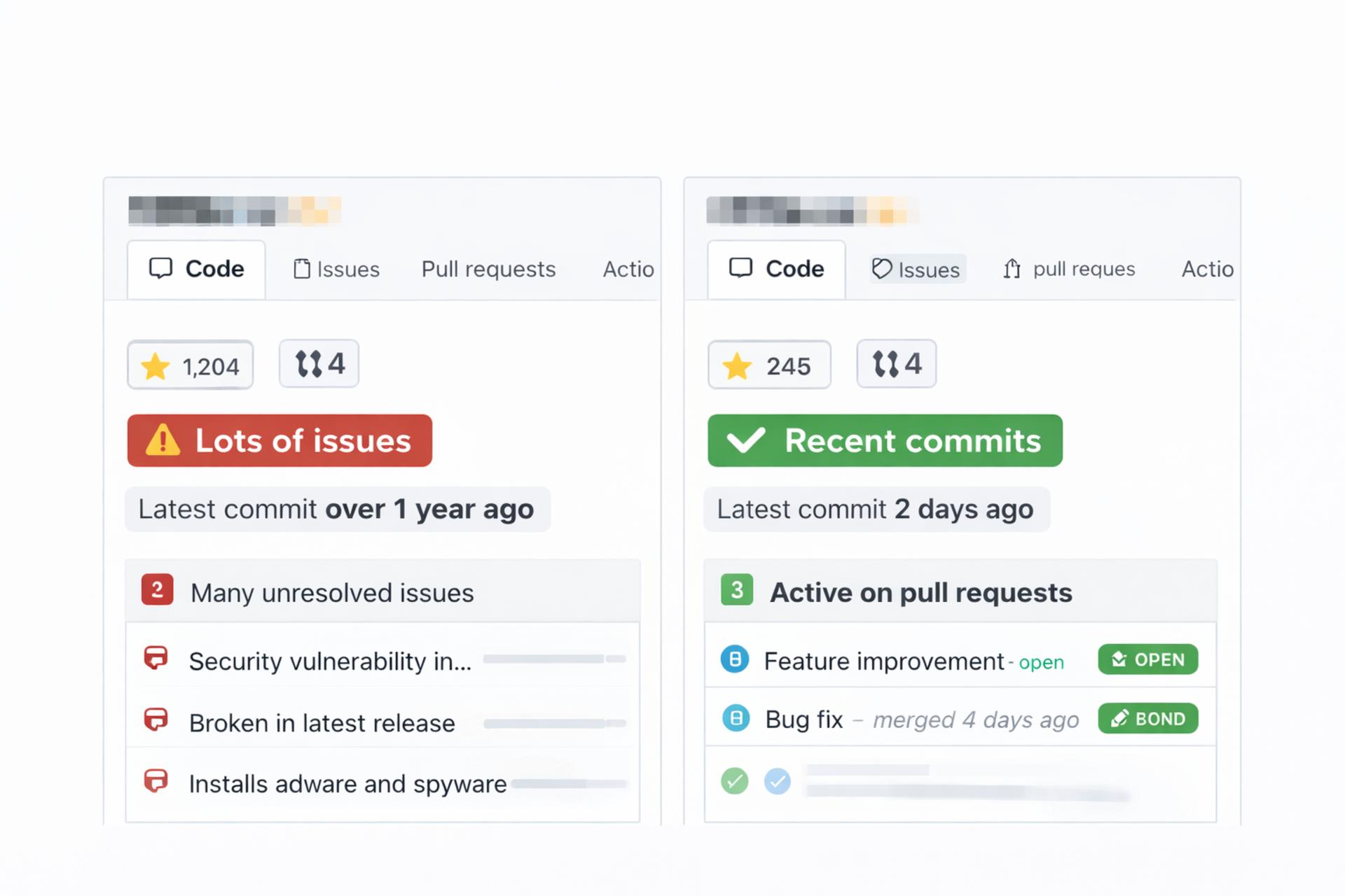 بررسی Recent commits در گیت هاب