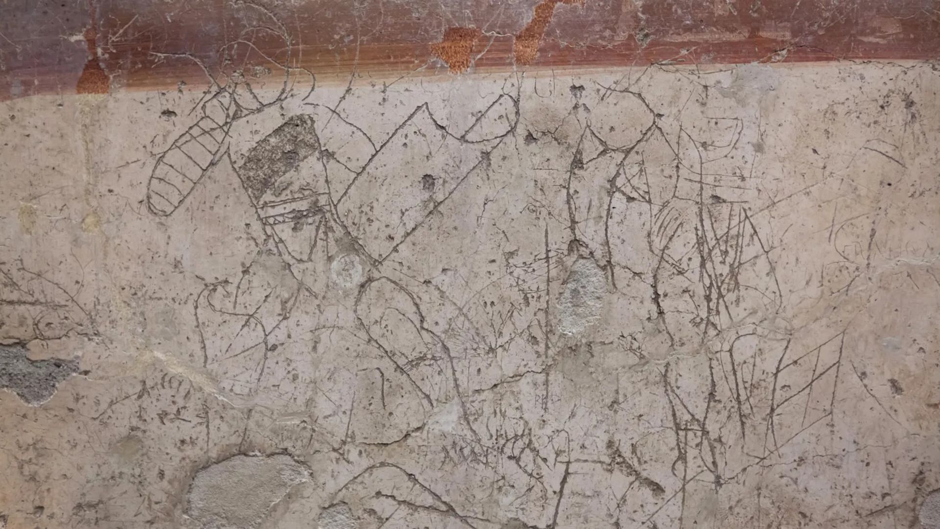 دیوار‌نگاره‌ی طرفداران نبرد گلادیاتورها در شهر پمپئی