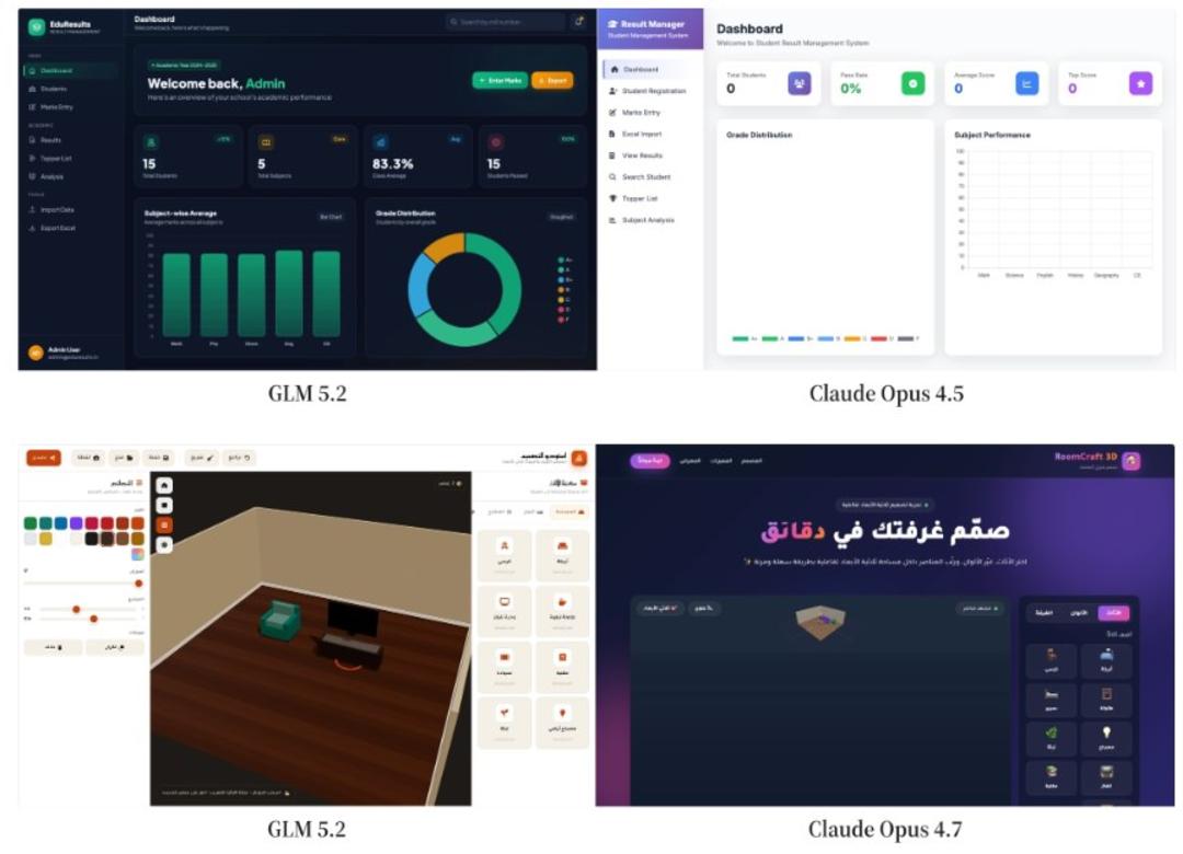 نمونه طرح وب‌سایت طراحی‌شده توسط هوش مصنوعی GLM 5.2