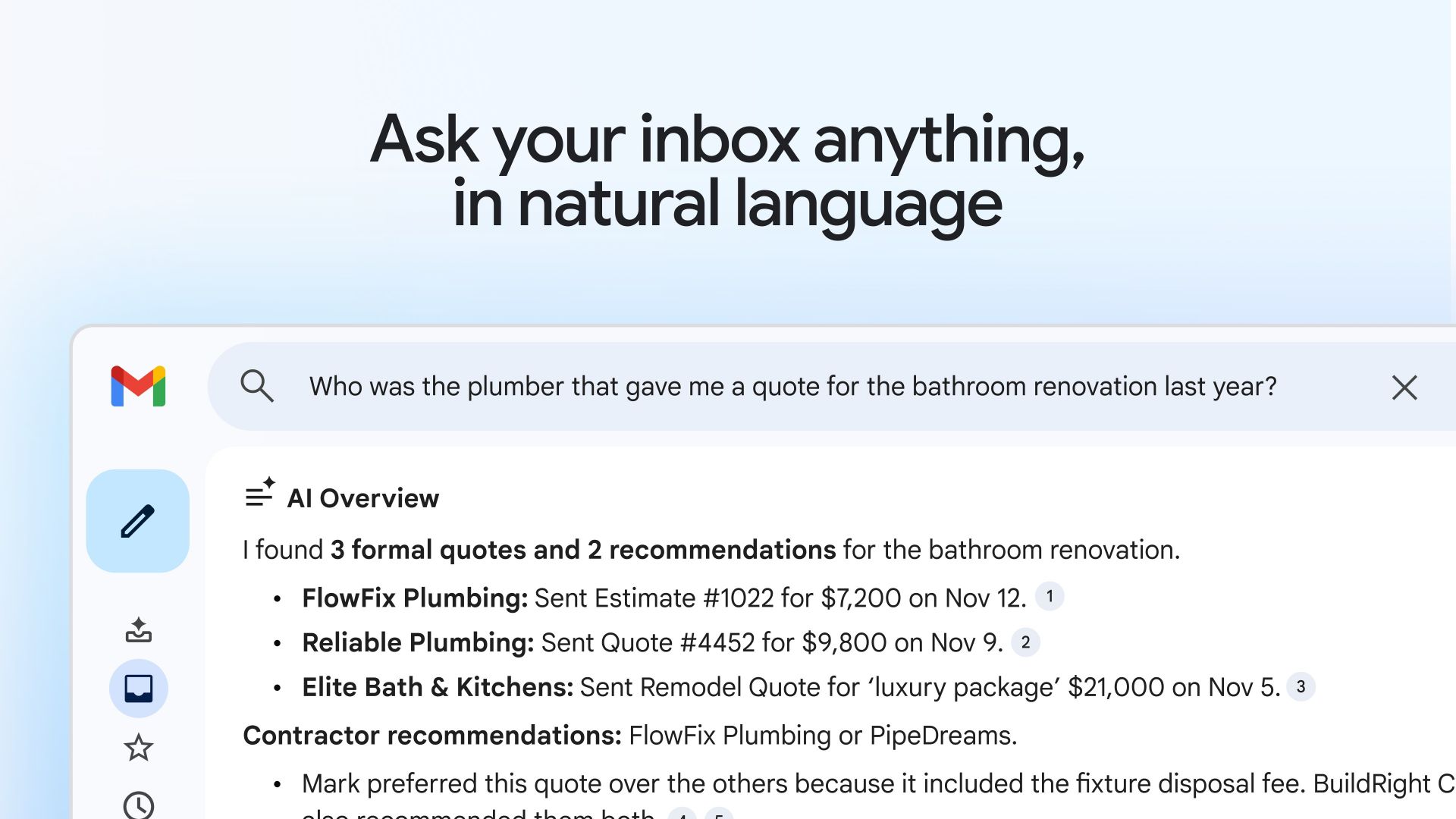 قابلیت AI Overviews در جیمیل