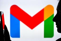 لوگو جیمیل / Gmail جی میل در پس زمینه سفید