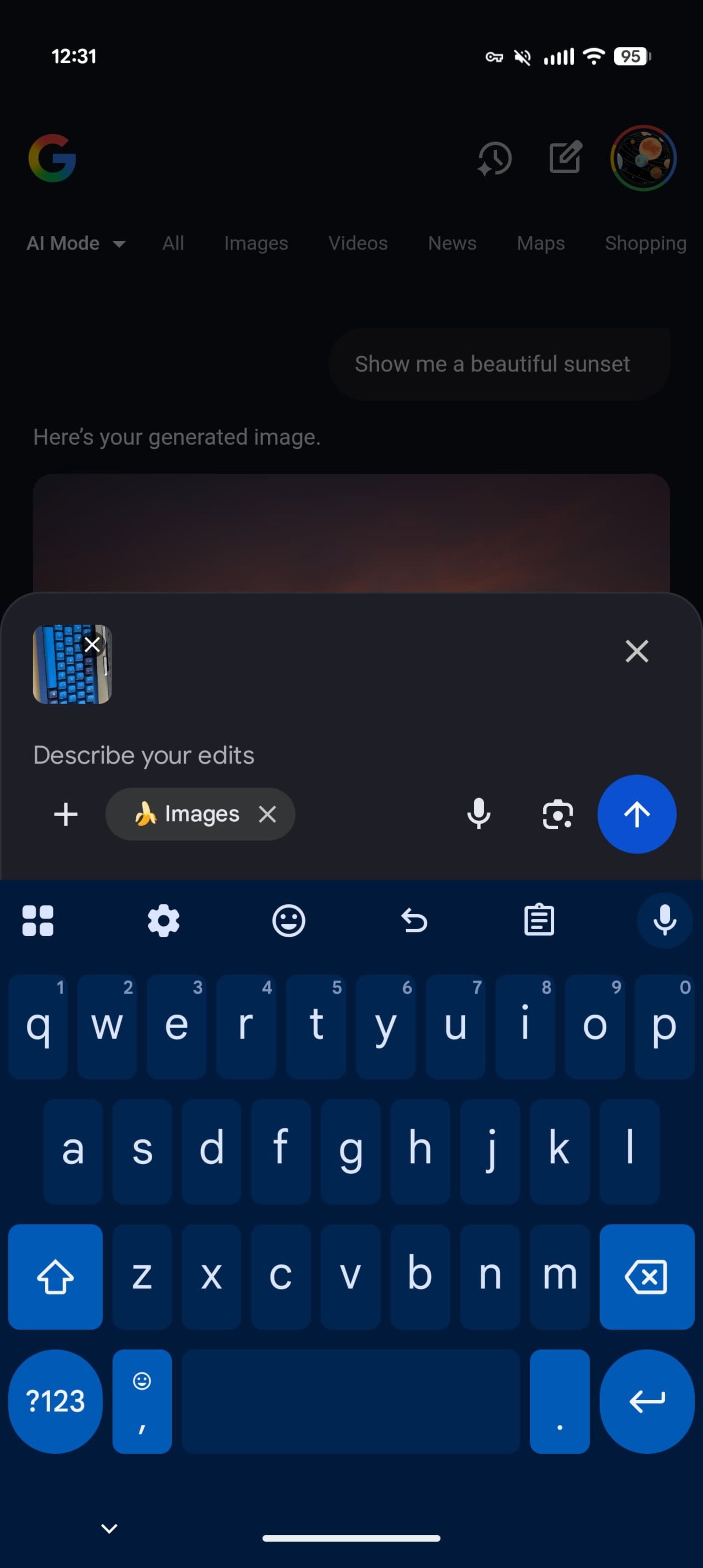 هوش مصنوعی نانو بنانا در AI Mode گوگل