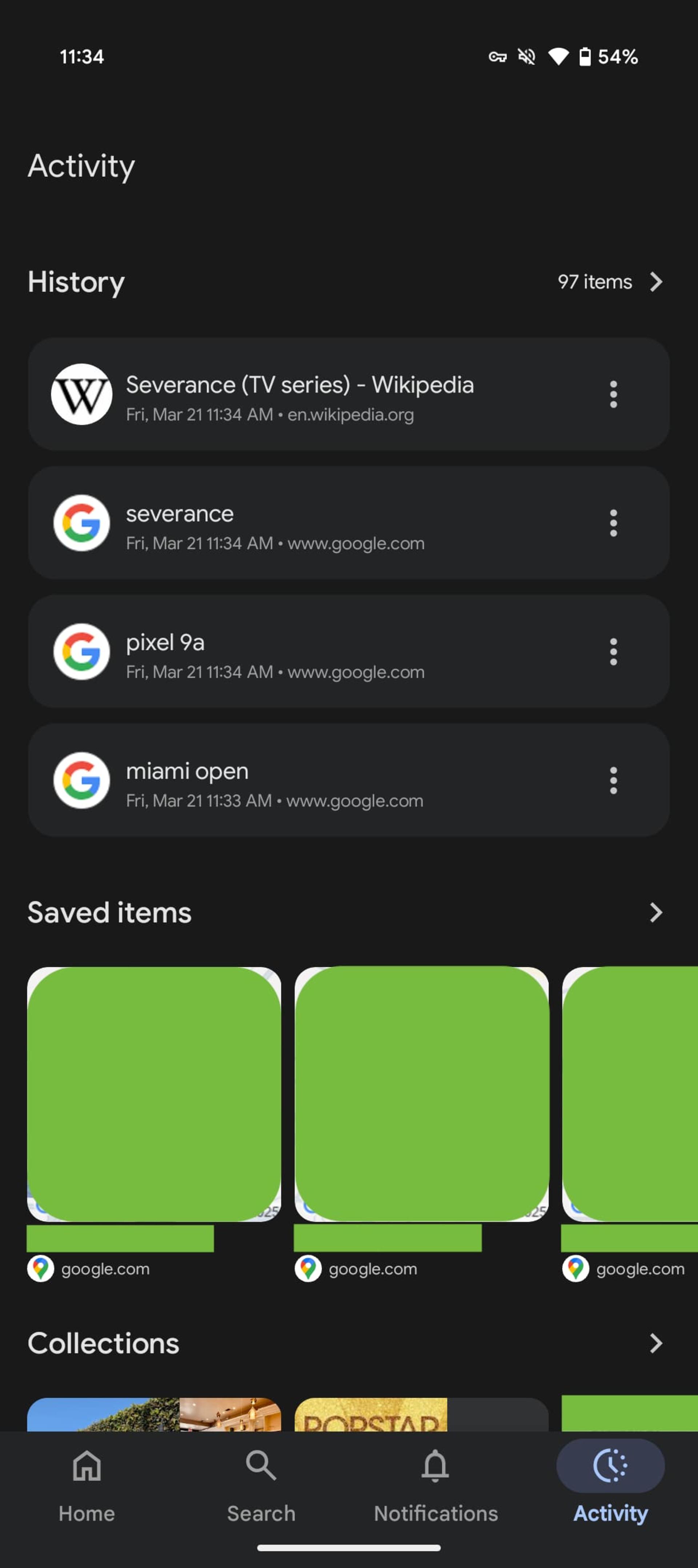 تغییرات نسخه‌ی جدید گوگل با تب Activity