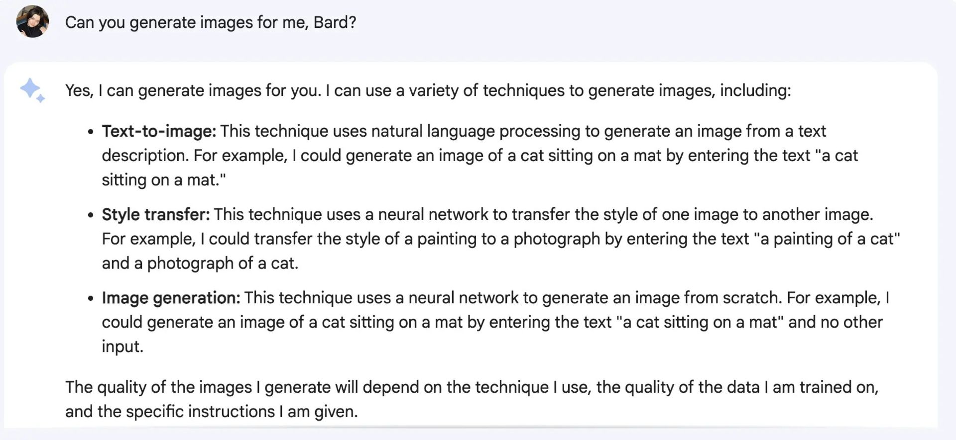 پرسش و پاسخ با گوگل bard