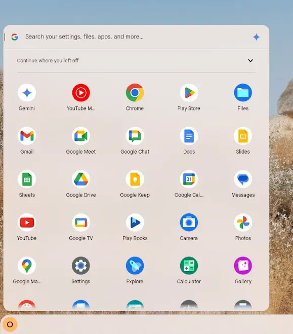 آیکون اپلیکیشن‌های ChromeOS