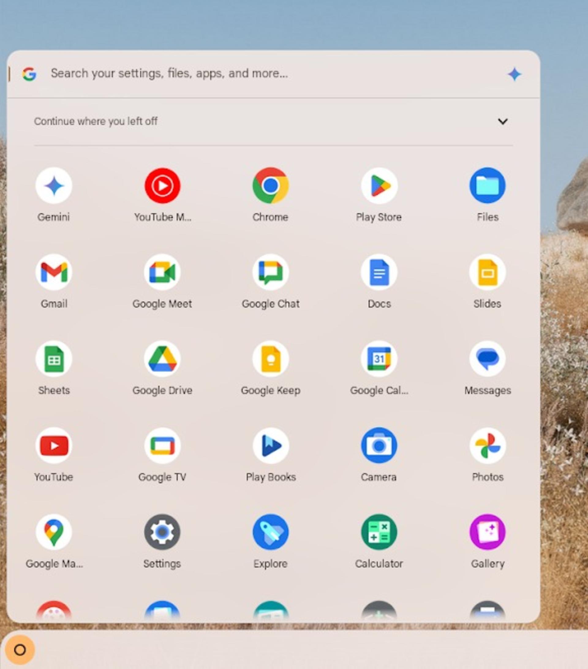 آیکون اپلیکیشن‌های ChromeOS