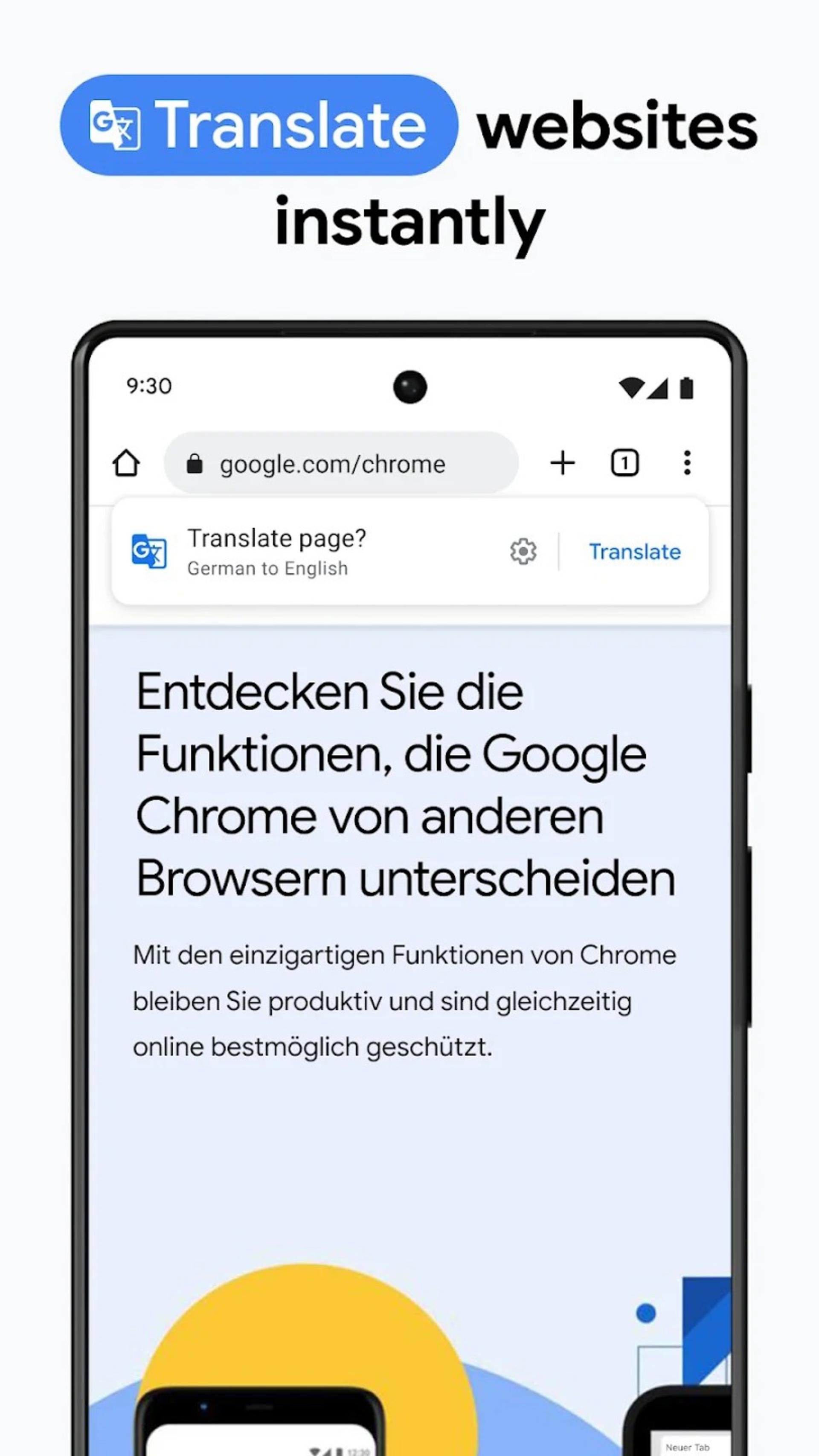 قابلیت ترجمه صفحات سایت ها در مرورگر Google Chrome روی گوشی