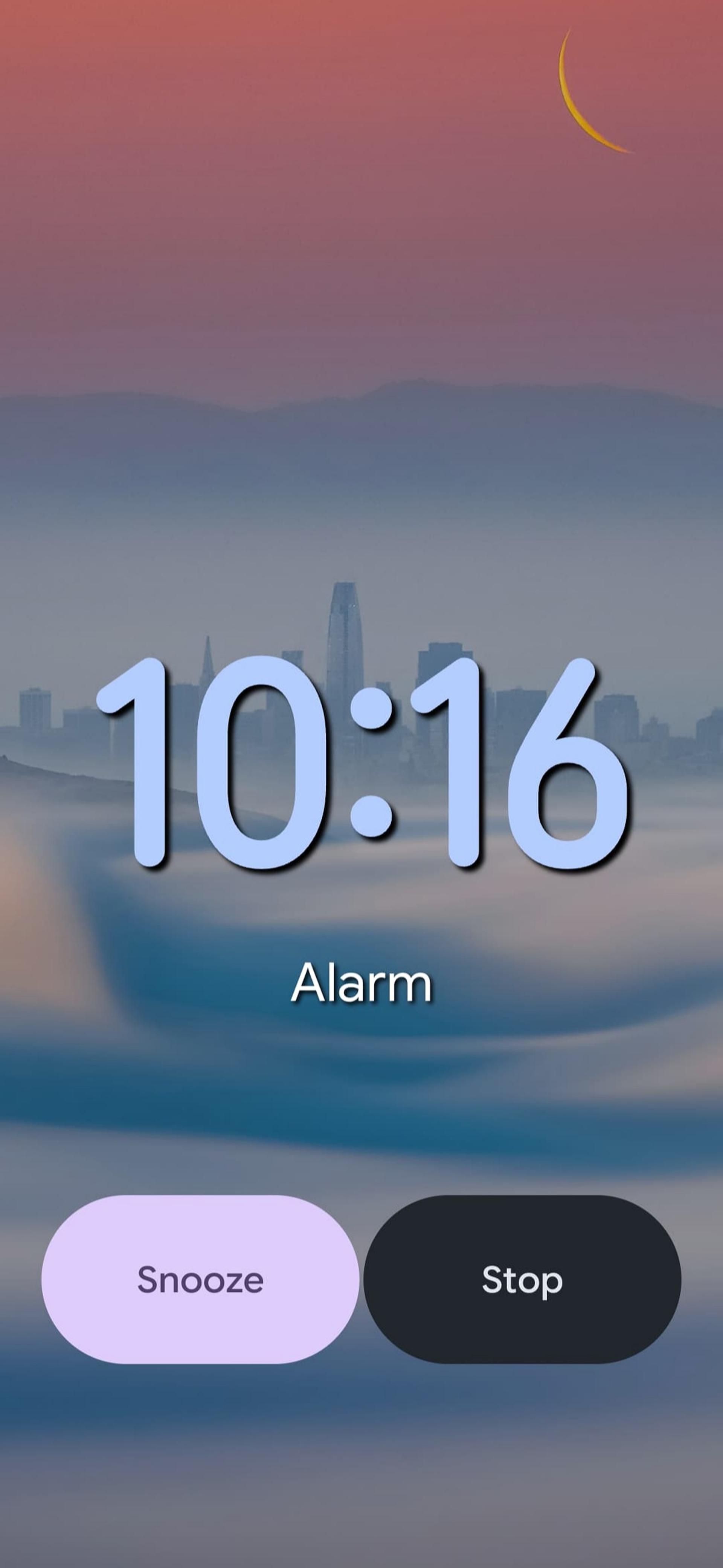 بخش آلارم اپلیکیشن Google Clock