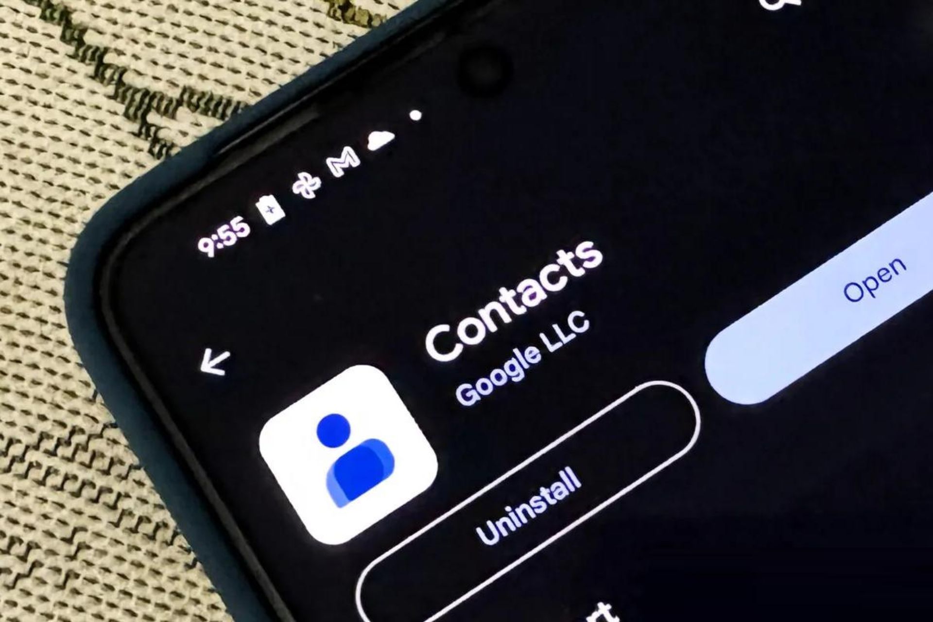 آیکون Google Contacts روی گوشی