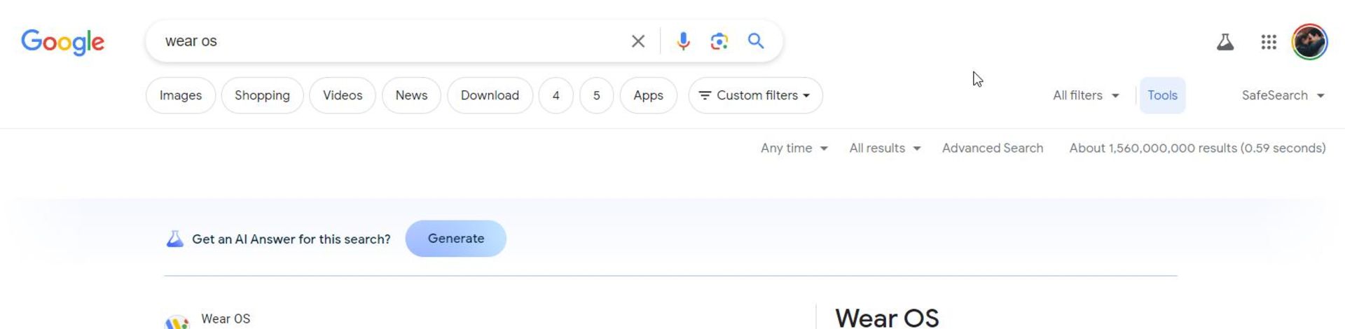 حذف تعداد نتایج جستجو در گوگل
