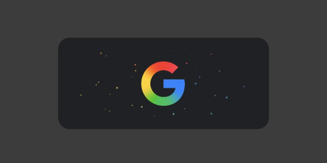 لوگو G گوگل در پس‌زمینه‌ی مشکی