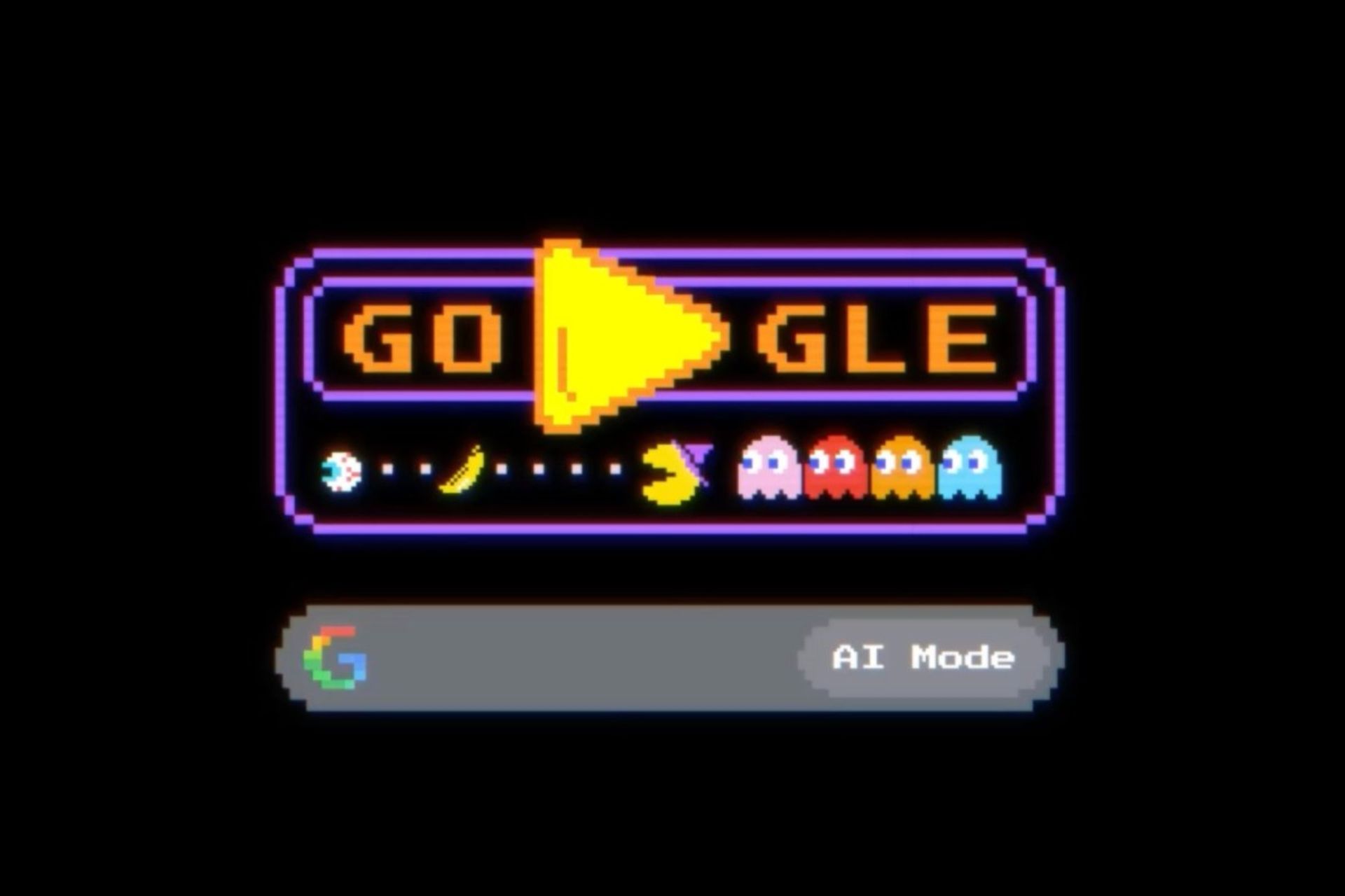 لوگو گوگل با تم پک‌من