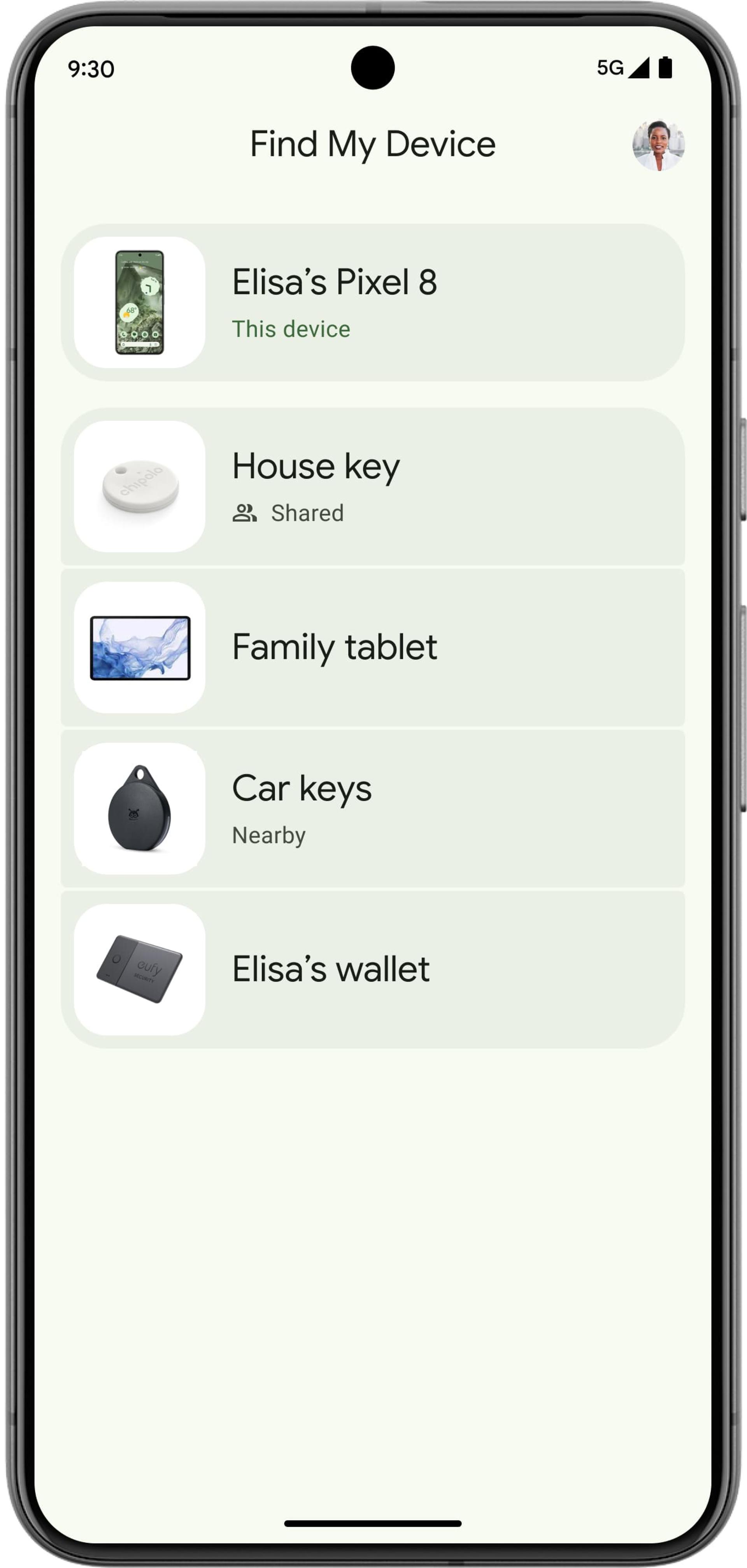 بخش ردیاب های هوشمند در سیستم Find My Device اندروید