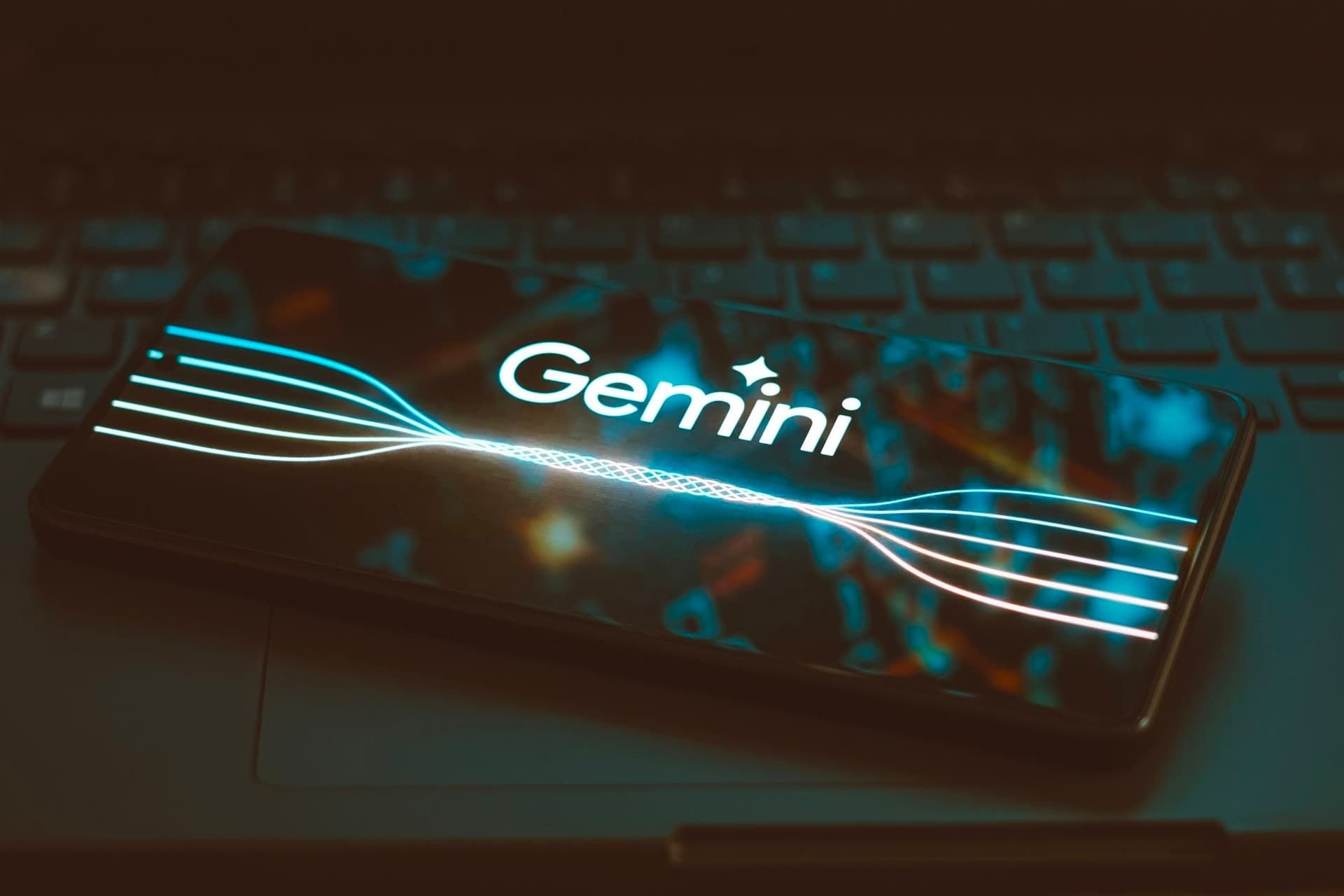 Graphic design of artificial intelligence of Google Gemnai / Google Gemini on mobile