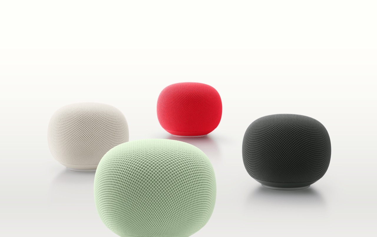 چهار عدد اسپیکر خانگی Google Home کنار هم