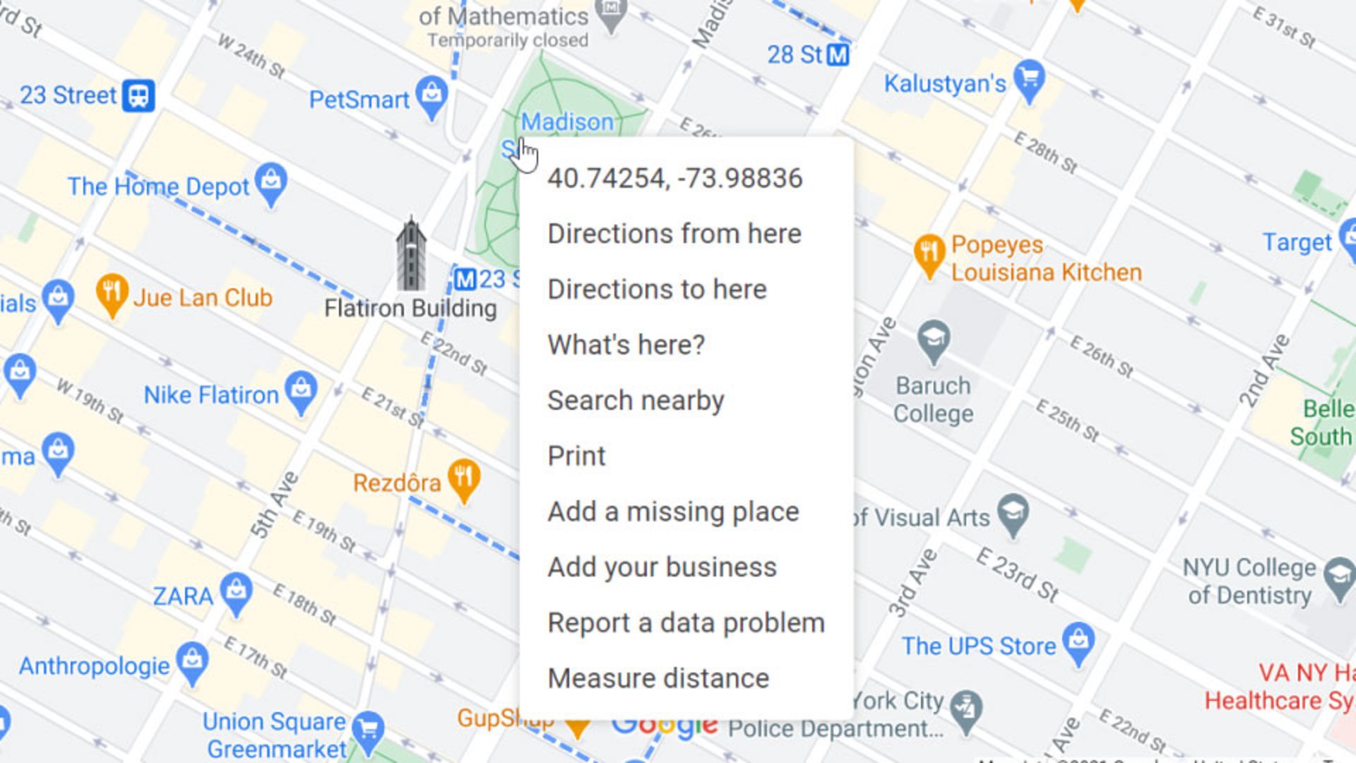 پیداکردن مسیر در گوگل مپ
