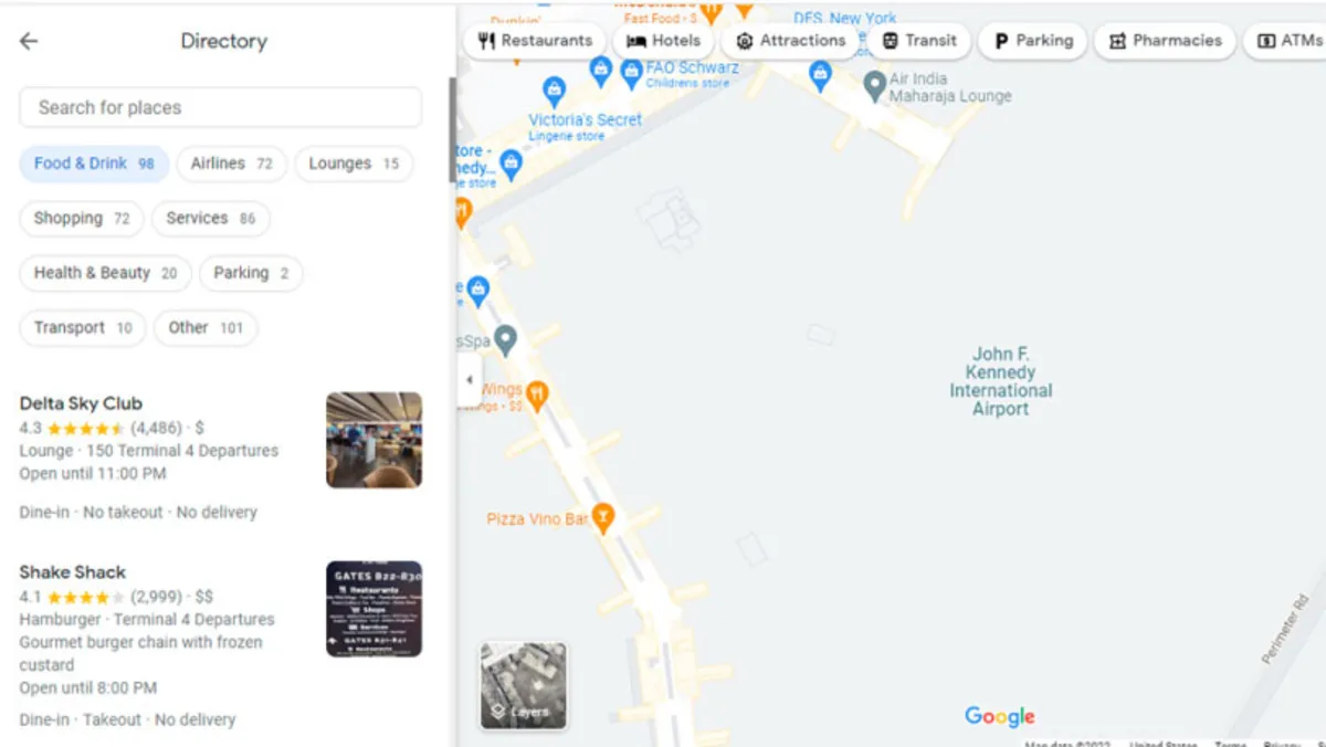 Access to internal locations on Google Maps