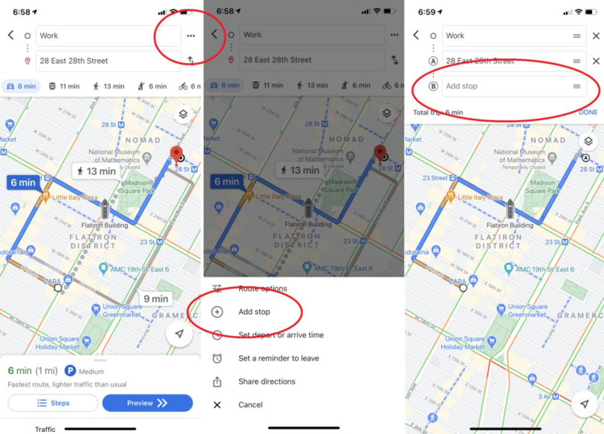 Adding more than two destinations in Google Maps