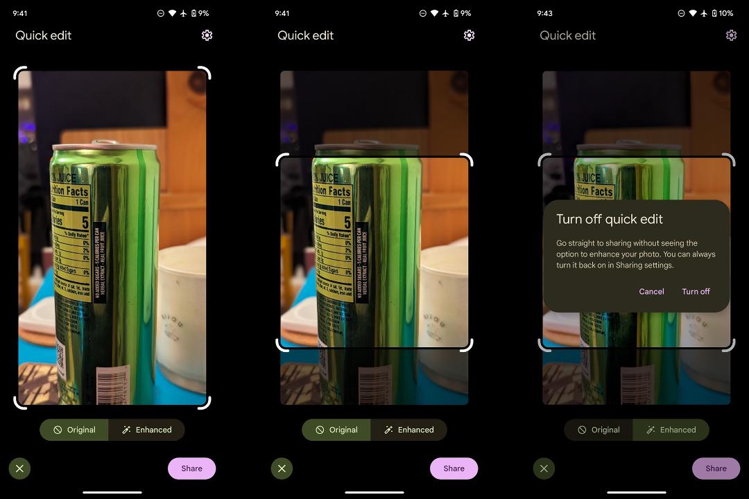 قابلیت Quick Edits در گوگل فوتوز