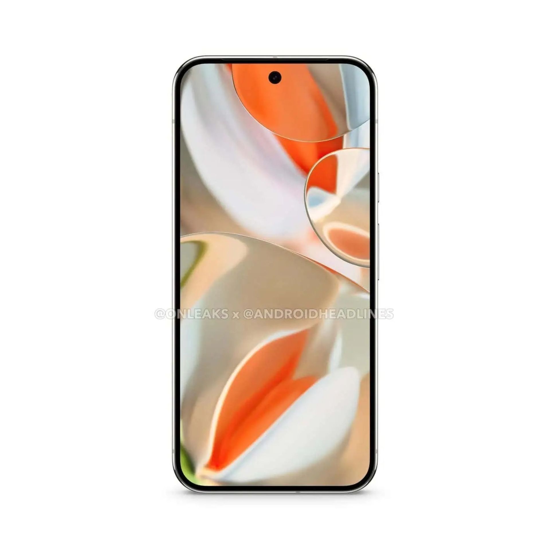 نمای جلویی گوشی گوگل پیکسل ۹ پرو رنگ سفید