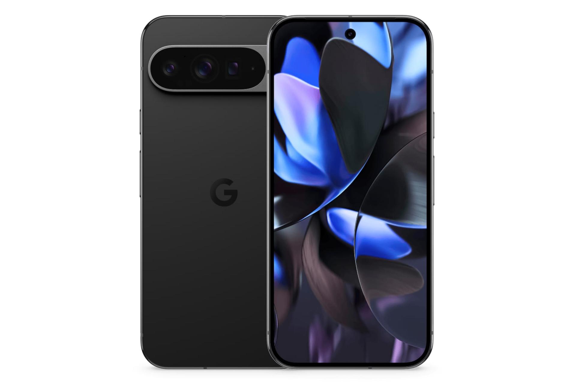 Front and back panel of Google Pixel 9 Pro XL mobile phone black / Google Pixel 9 Pro XL