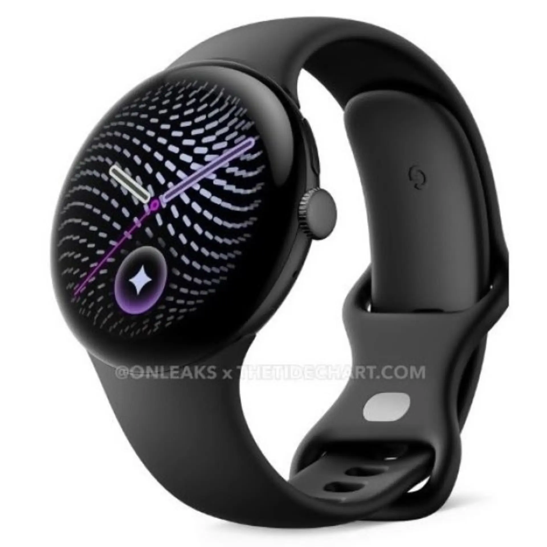 ساعت هوشمند پیکسل واچ ۵ (Pixel Watch 5) با صفحه نمایش دایره‌ای و بند مشکی