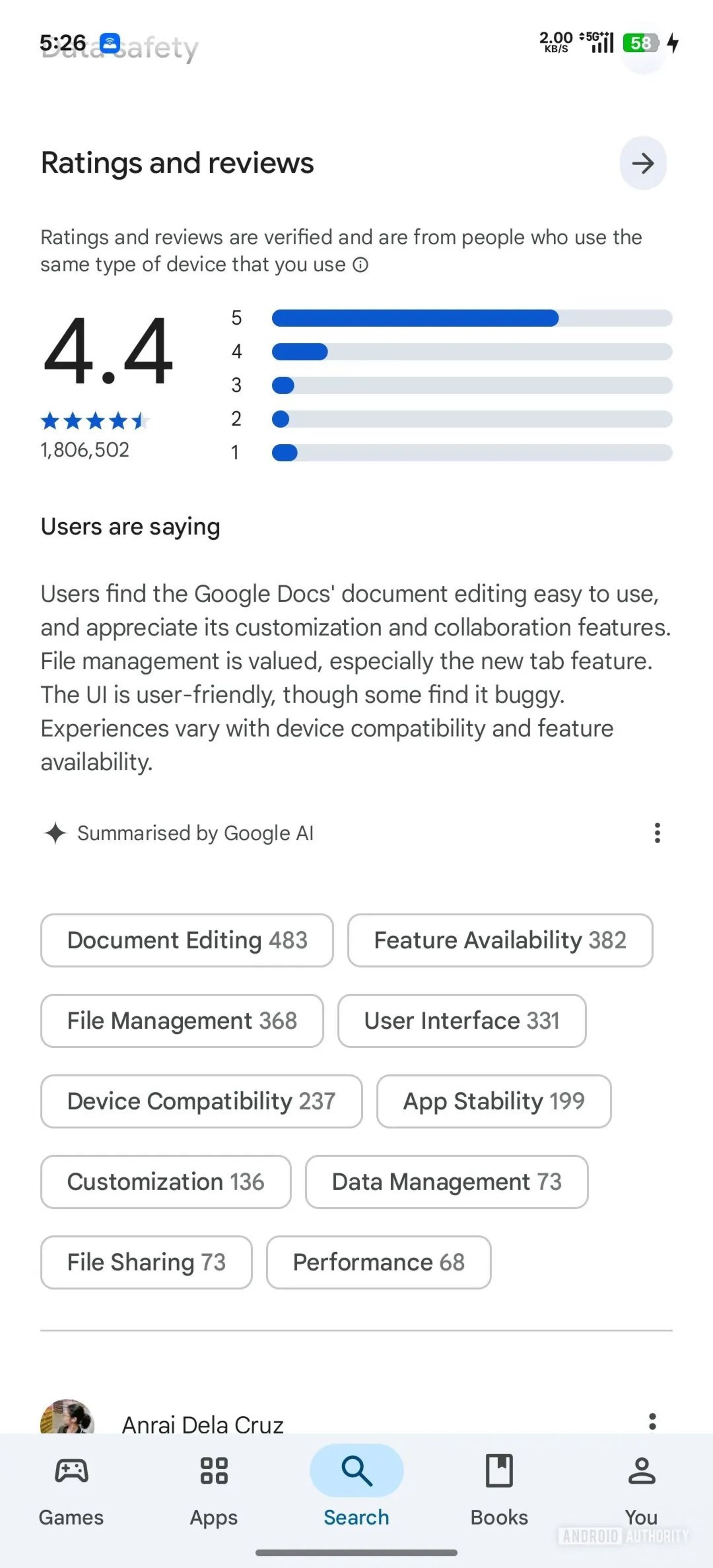 قابلیت خلاصه های هوش مصنوعی در گوگل پلی