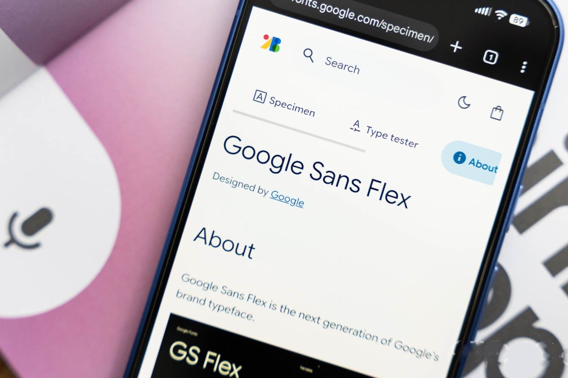 فونت Sans Flex روی گوشی موبایل