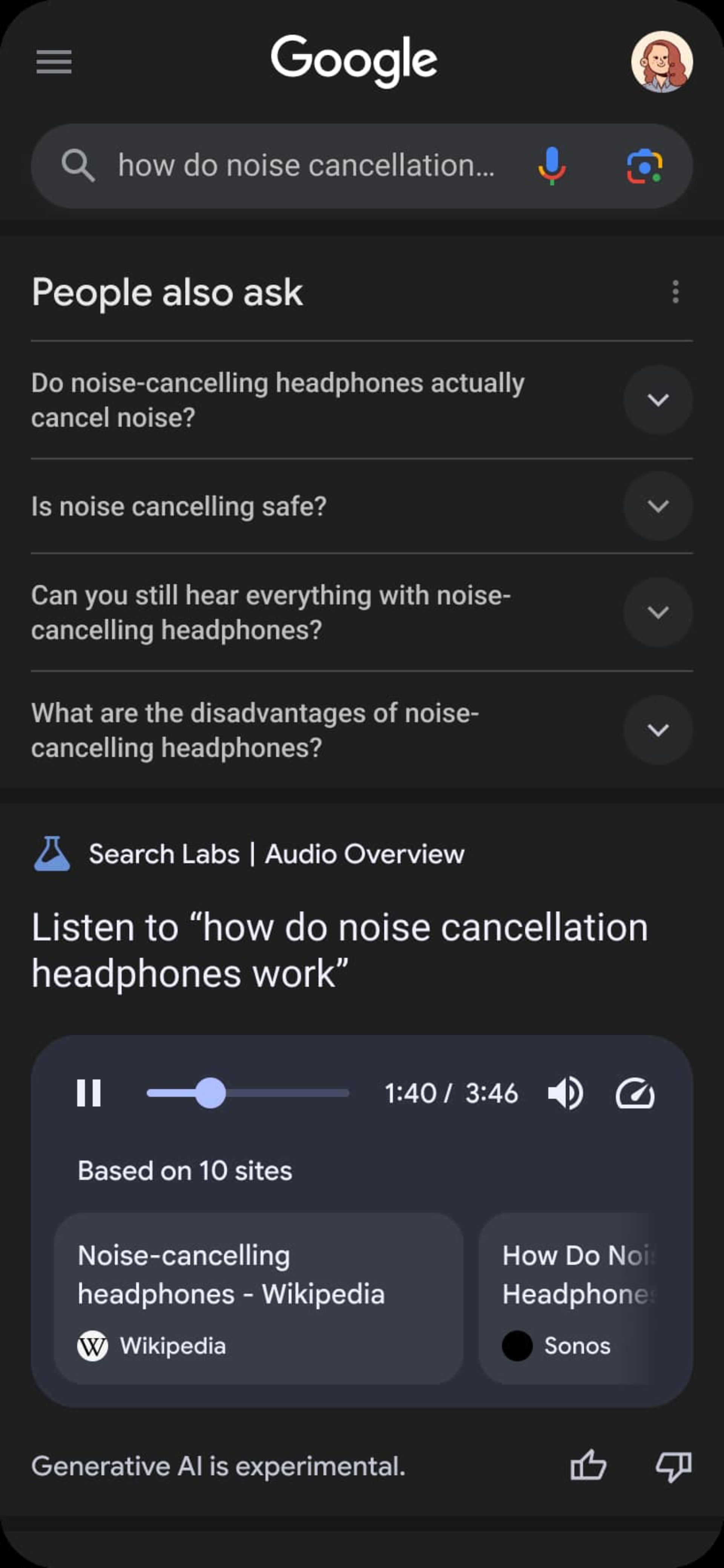 قابلیت Audio Overviews گوگل