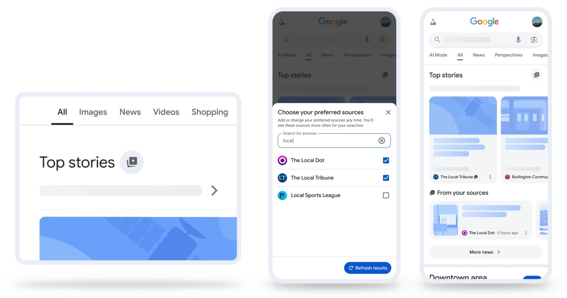 نمایش منابع شخصی‌سازی‌شده در نتایج گوگل
