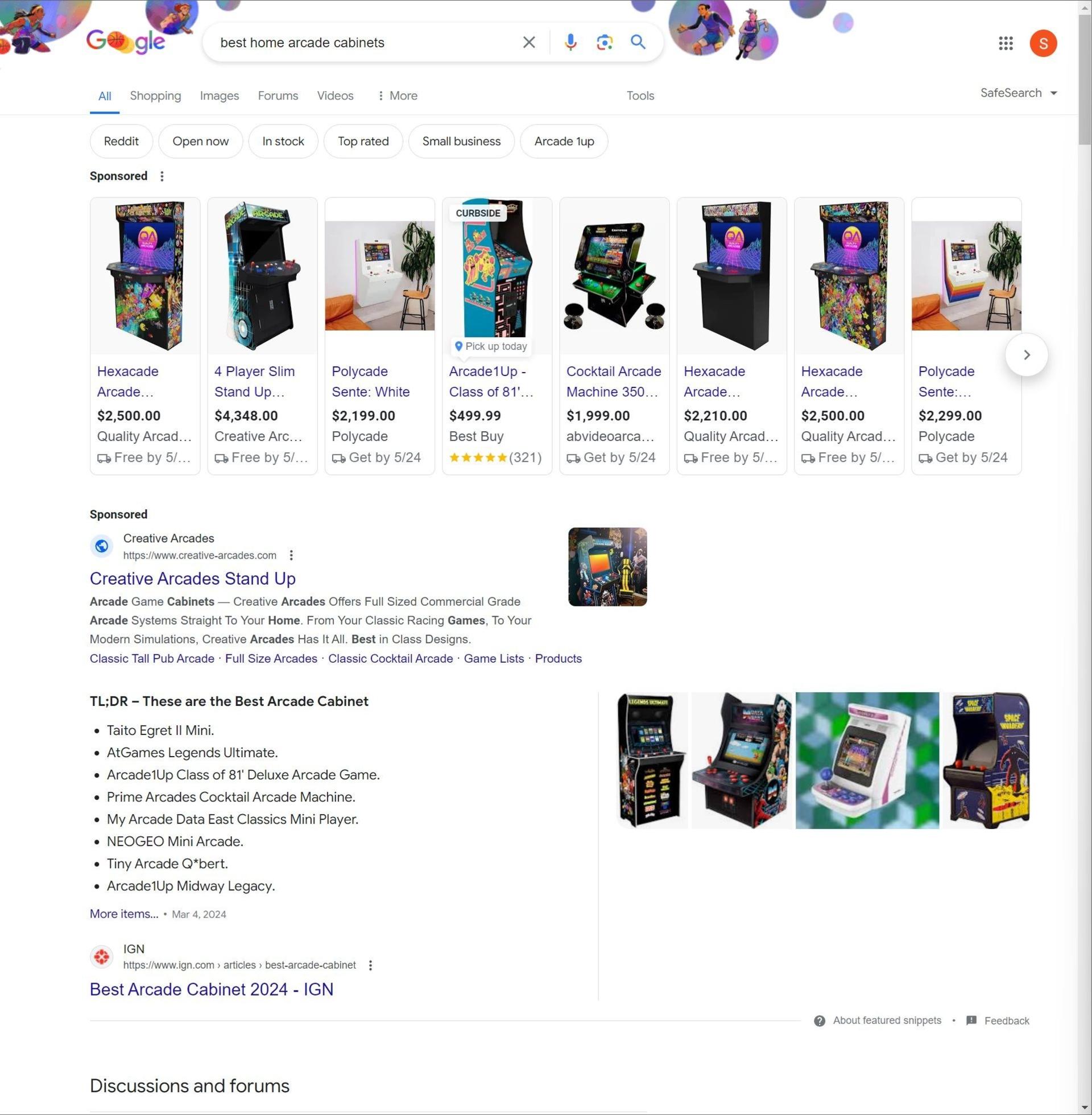تب قدیمی جستجوی وب در گوگل