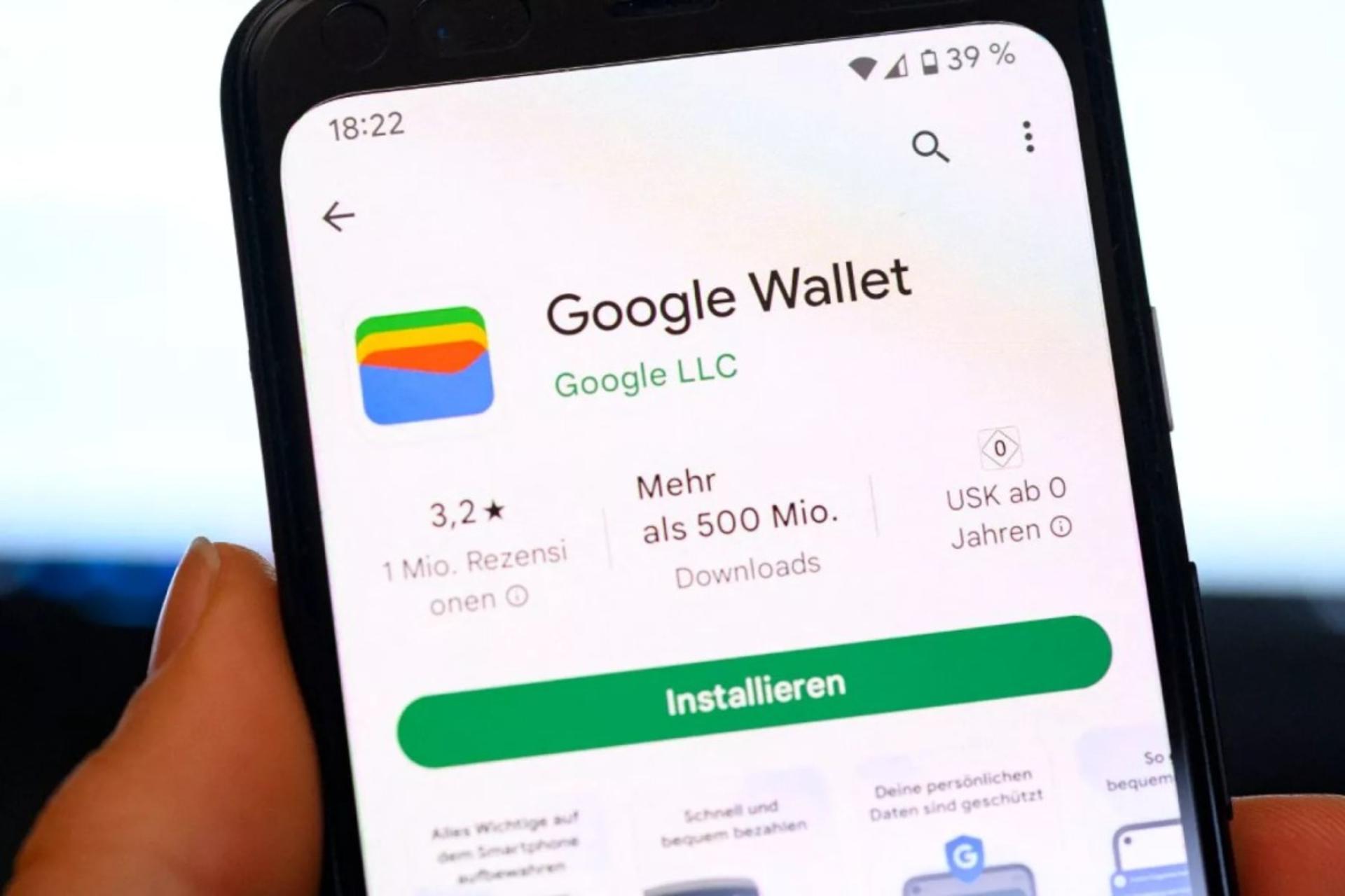 لوگو گوگل ولت در پلی استور روی گوشی موبایل