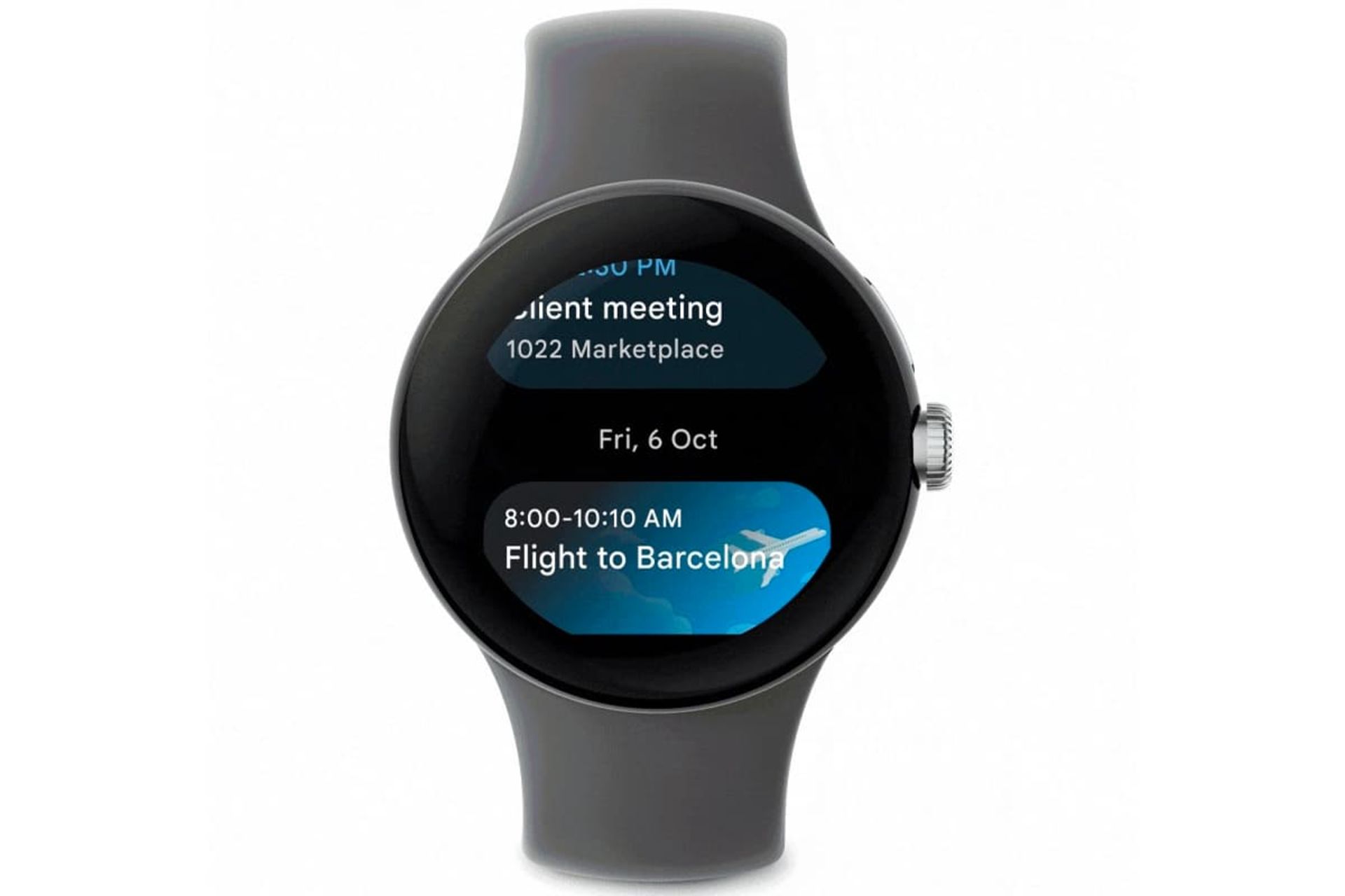 نمای جلو ساعت مجهزبه سیستم عامل Wear OS 4