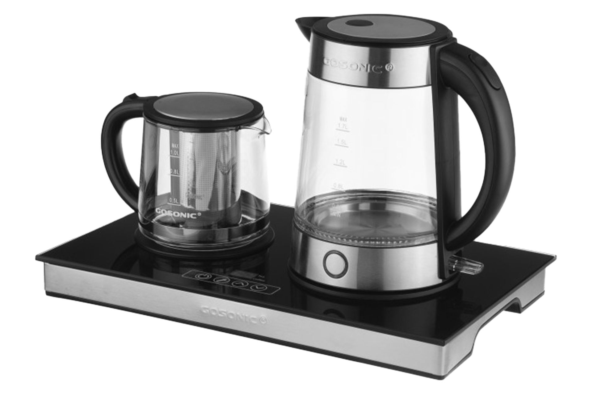 نمای نیمرخ چای ساز گوسونیک GST-876 با نمایش لبه سمت راست