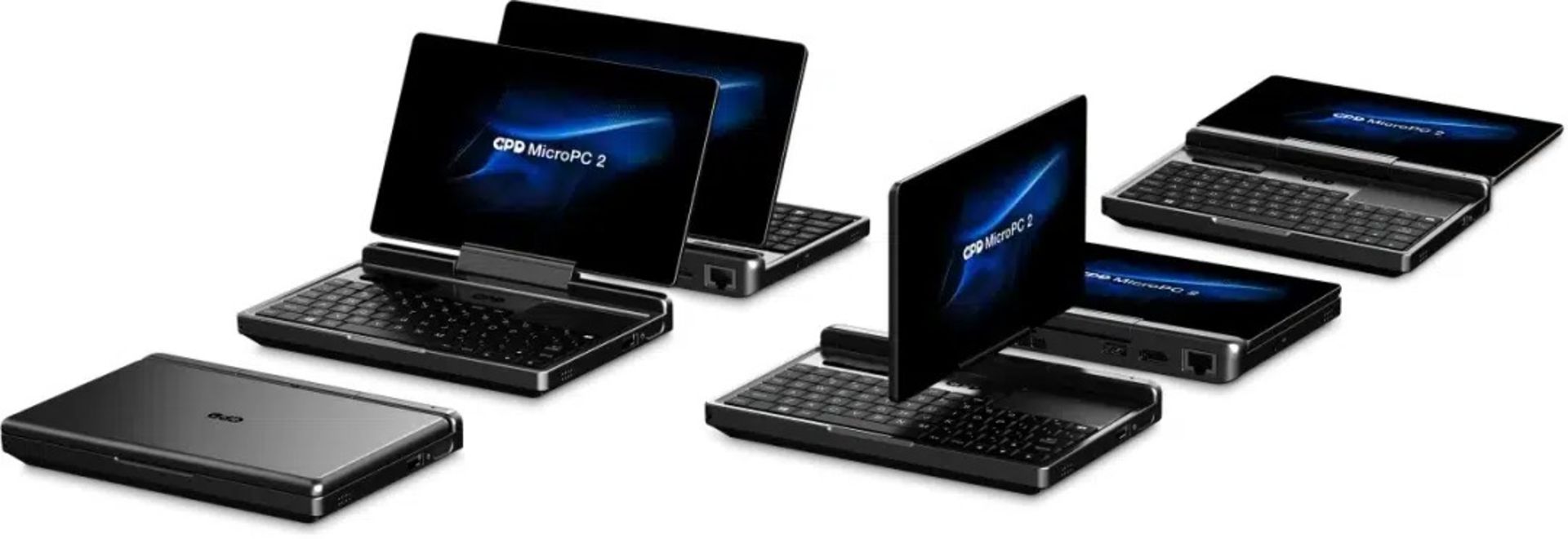 لولای ۳۶۰ درجه‌ی لپ‌تاپ جیبی MicroPC 2