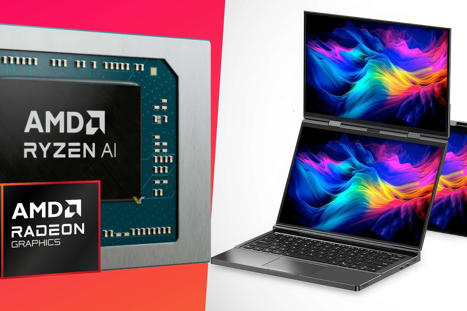 لپ تاپ gpd با دو نمایشگر در کنار تراشه AMD رایزن ai