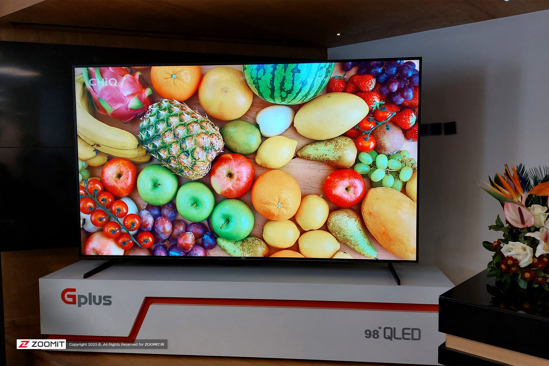 تلویزیون QLED و ۹۸ اینچ جی پلاس
