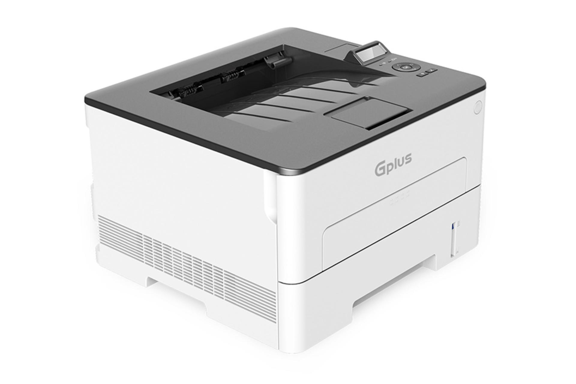پرینتر جی پلاس Gplus GP-G123DN نمای جلو و چپ