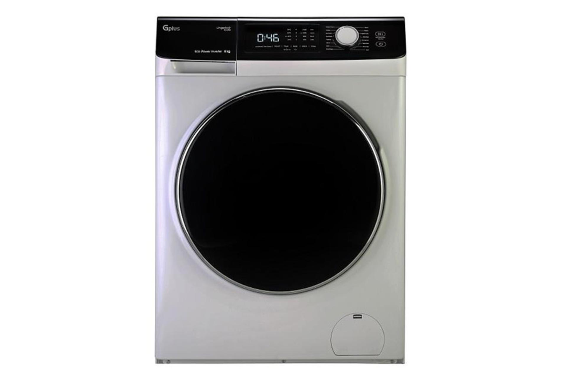 ماشین لباسشویی جی پلاس Gplus GWM-P8540 رنگ نقره ای نمای جلو