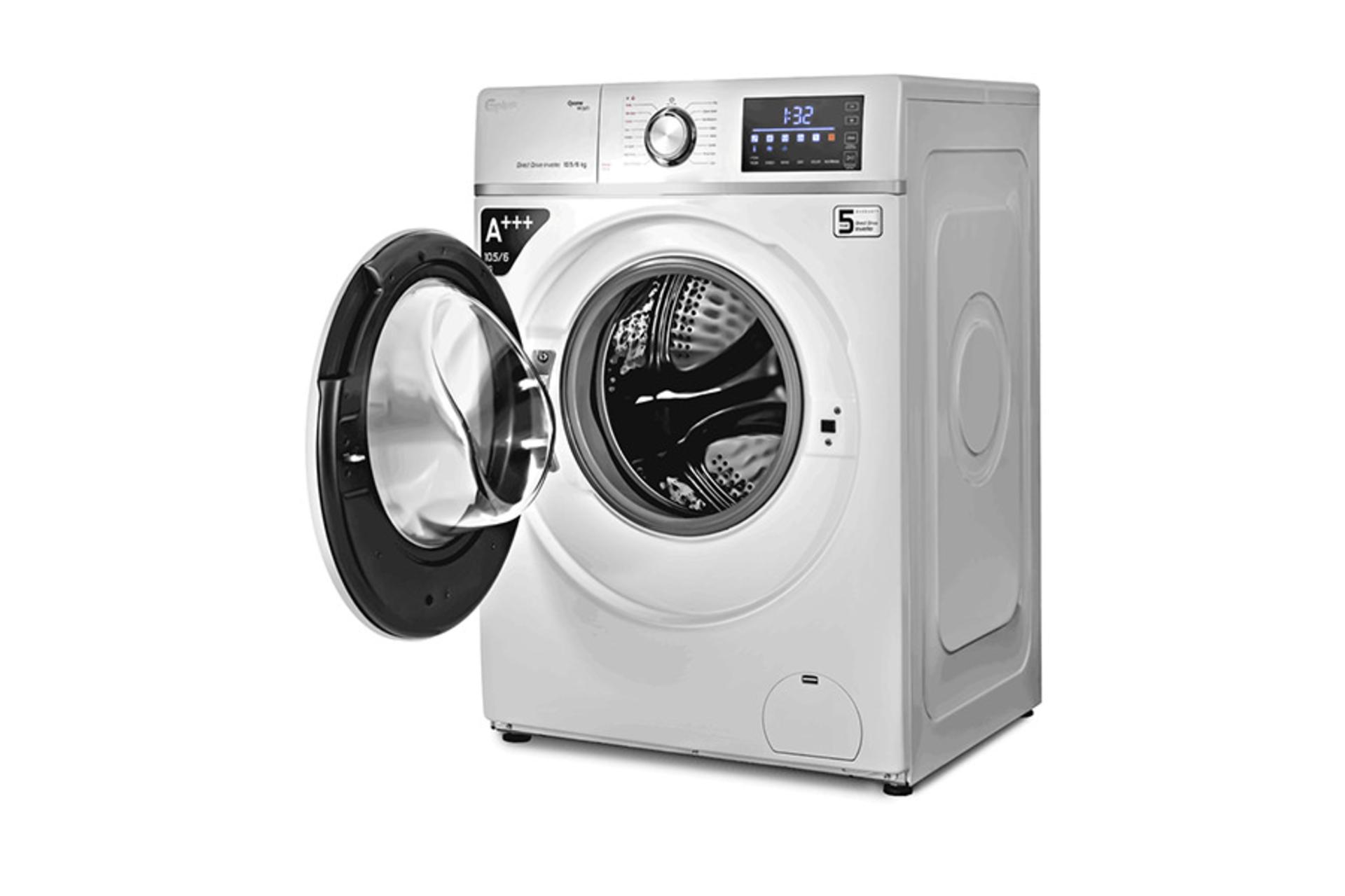 ماشین لباسشویی جی پلاس Gplus GWM-PD107 نمای جلو درب باز