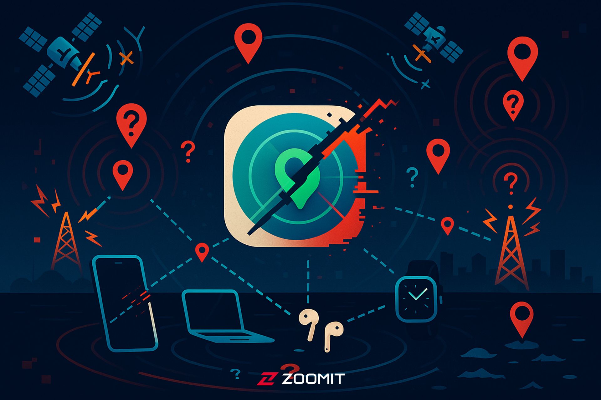 اختلال GPS و تأثیر آن بر شبکه Find My